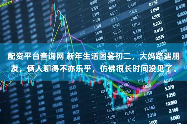 配资平台查询网 新年生活图鉴初二，大妈路遇朋友，俩人聊得不亦乐乎，仿佛很长时间没见了。